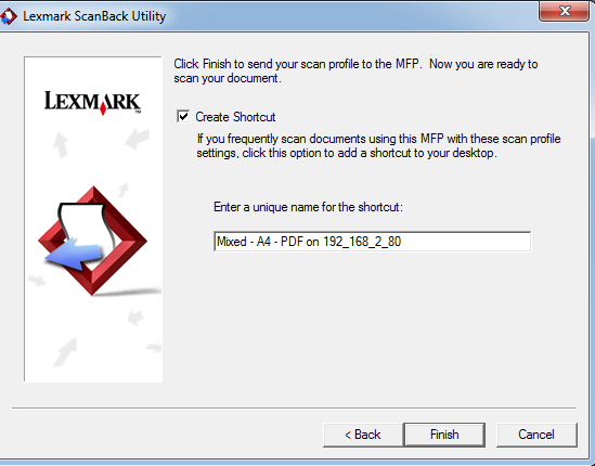 lexmark scanback utility help